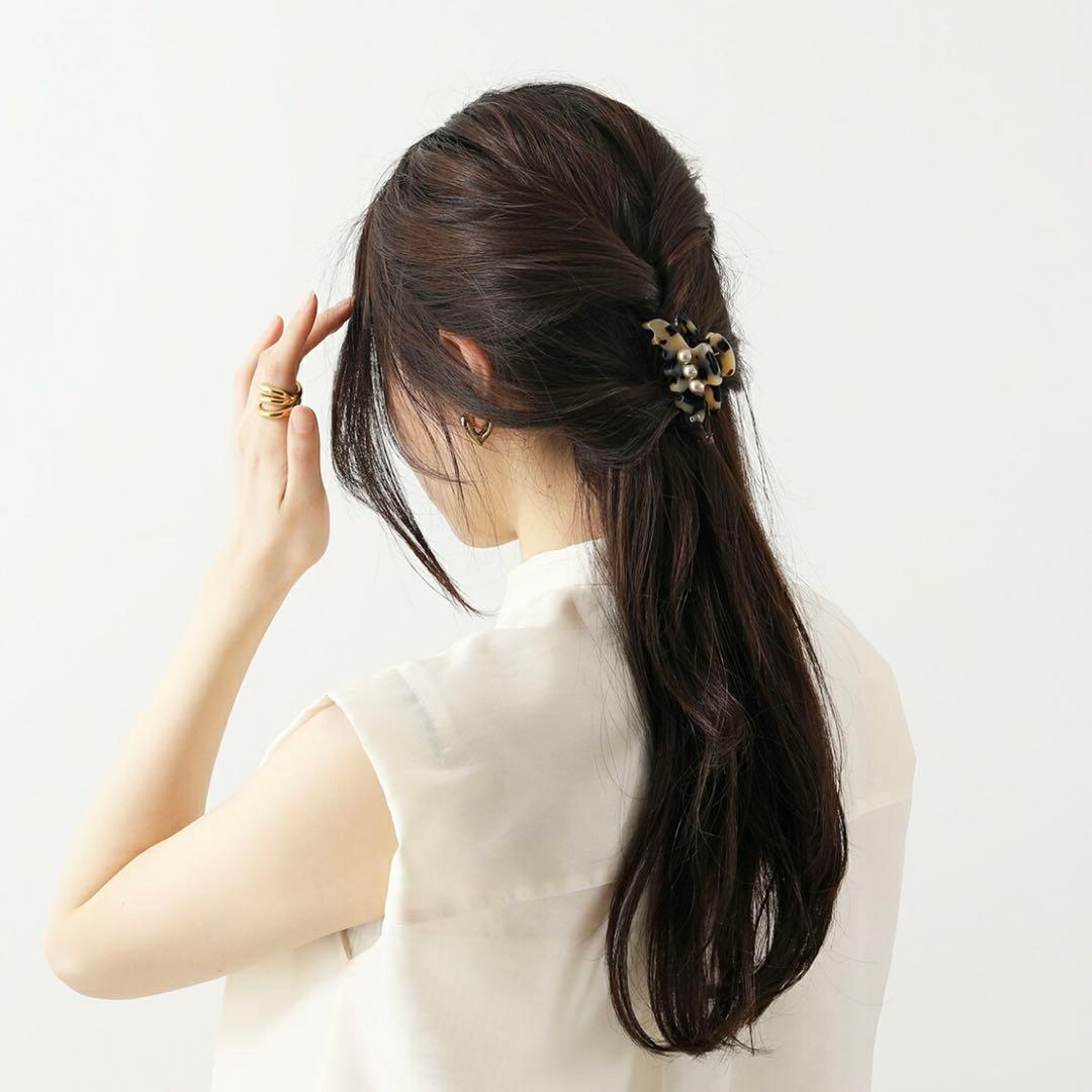 ♡新品♡アレクサンドル ドゥ パリ Sクリップ パール ベージュブラック