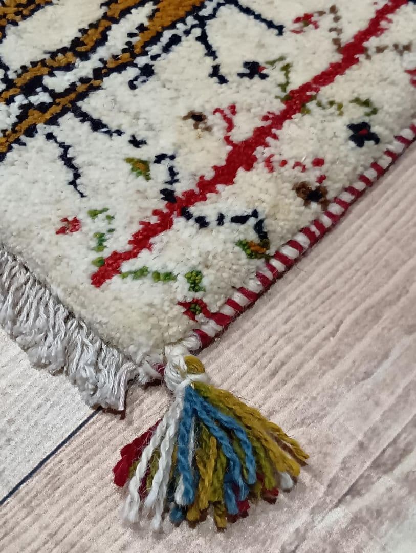 【ヨーセイゲン】ペルシャ絨毯　ギャッベ　座布団　手織り　イラン(52)