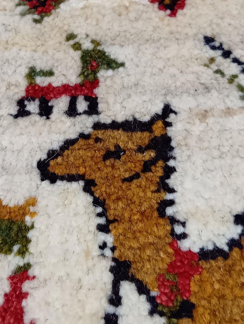 【ヨーセイゲン】ペルシャ絨毯　ギャッベ　座布団　手織り　イラン(52)