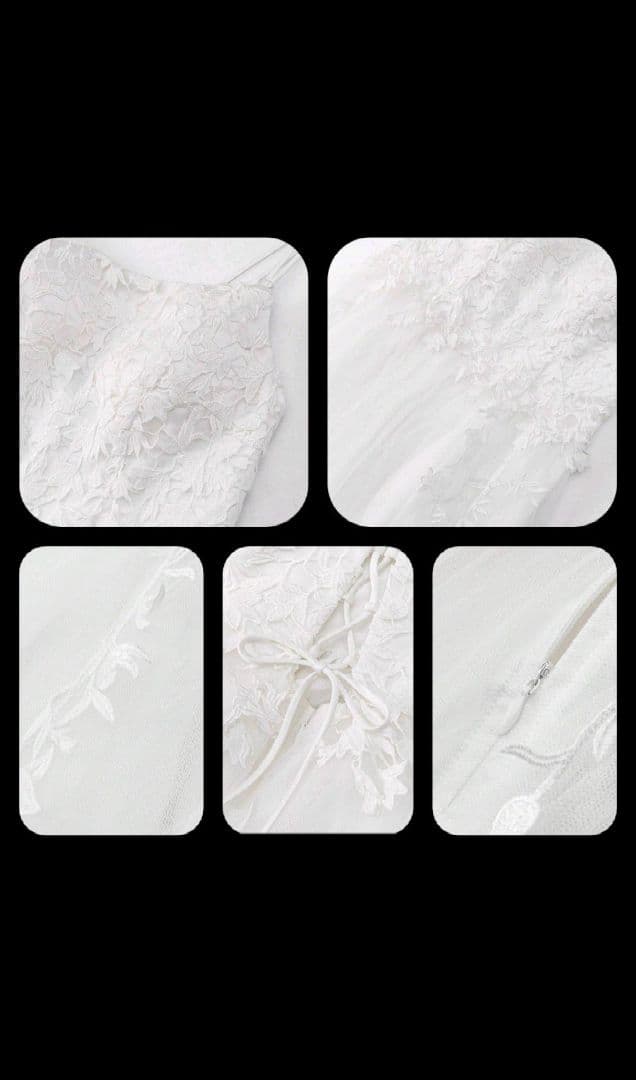 （大きいサイズ）ウェディングドレス　トレーン＆ベール＆インナースカート付き