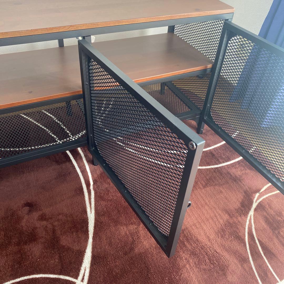 イケヤ　フィエルボ　IKEA メッシュパネルデザイン テレビ台　ブラック