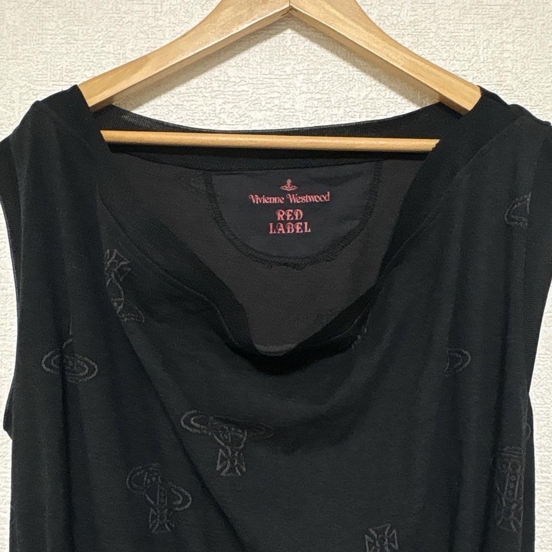 ヴィヴィアンウエストウッド オーブ ノースリーブワンピース　総柄