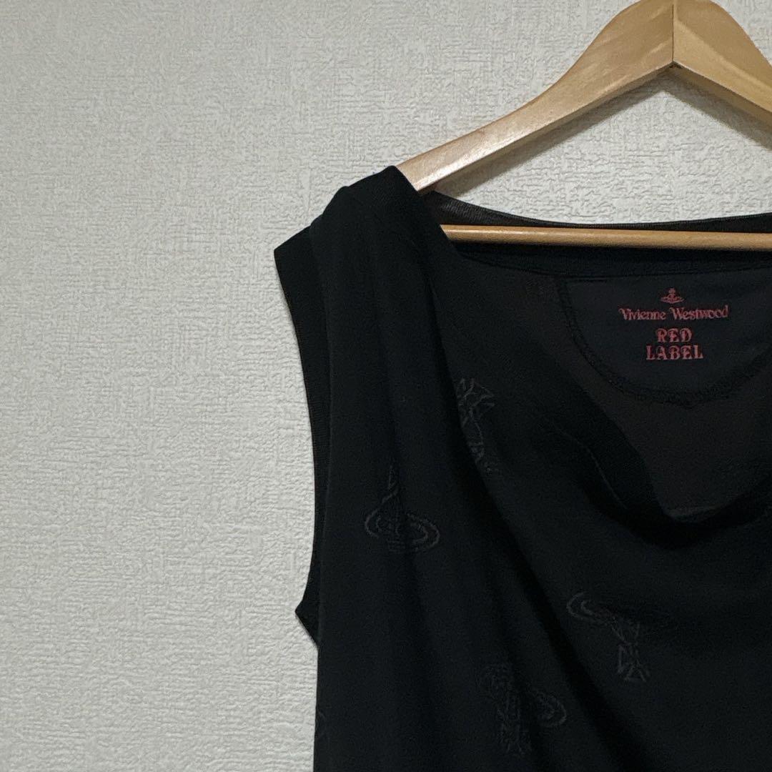 ヴィヴィアンウエストウッド オーブ ノースリーブワンピース　総柄