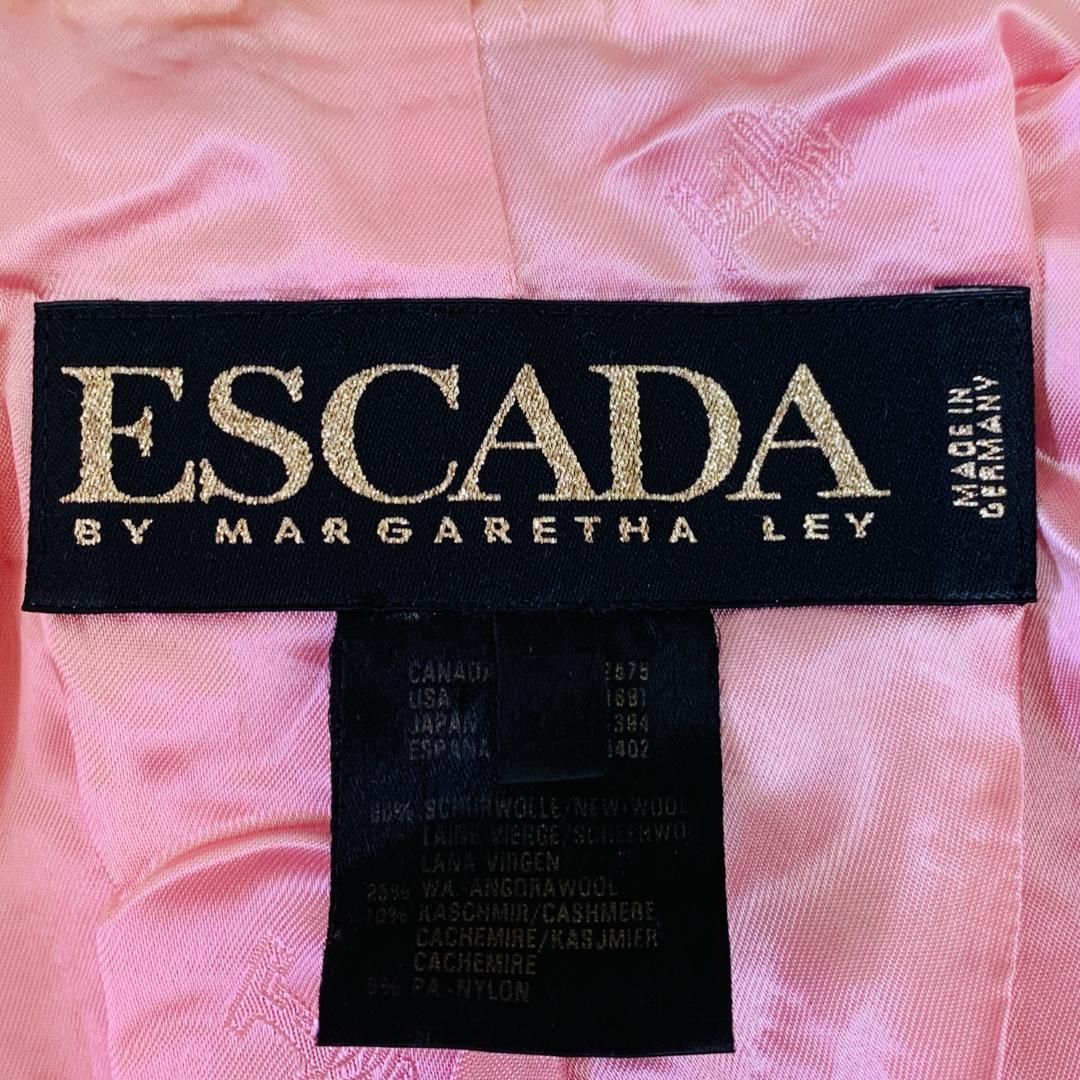 美品 ESCADA エスカーダ ウールジャケット ピンク 40 万能 おしゃれ