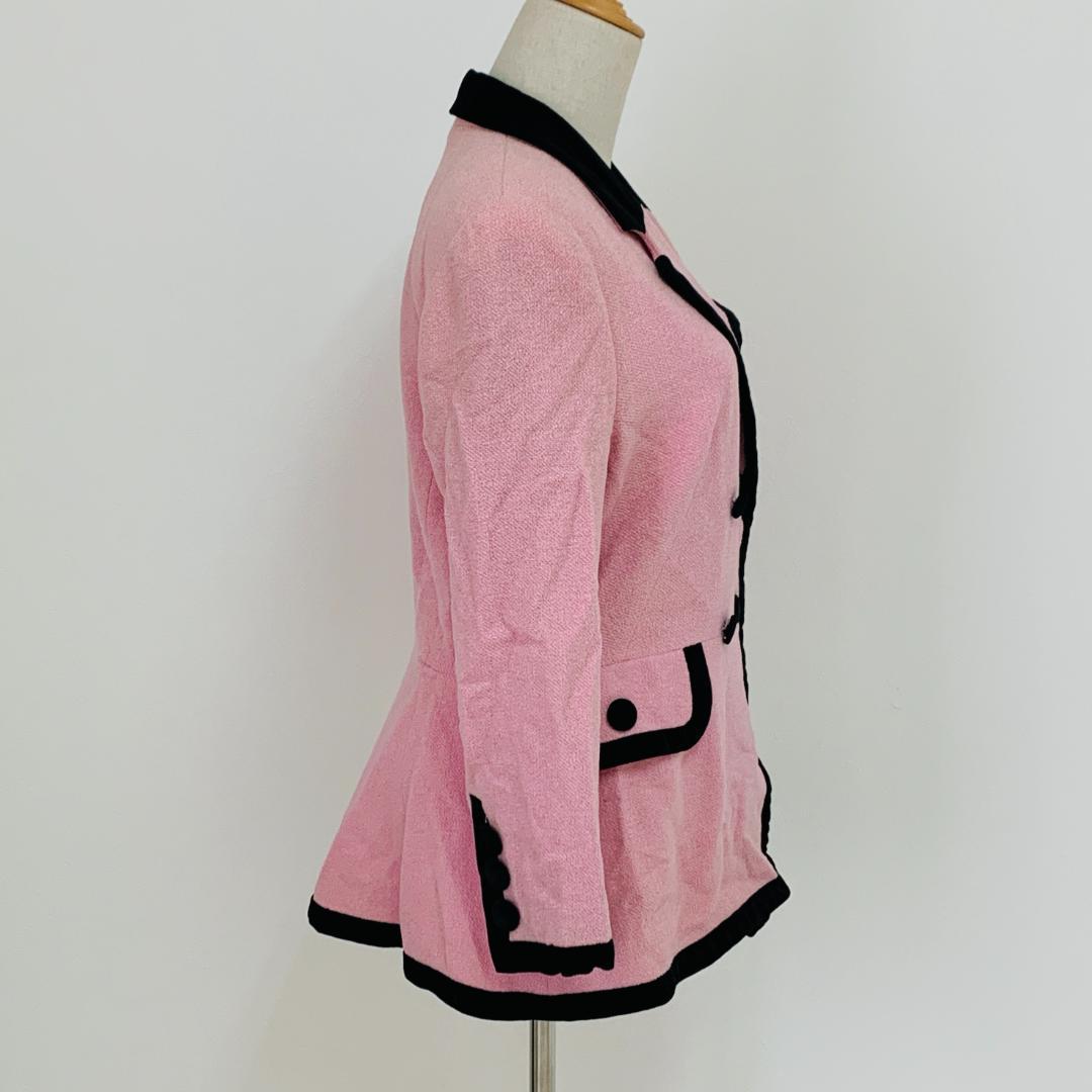 美品 ESCADA エスカーダ ウールジャケット ピンク 40 万能 おしゃれ