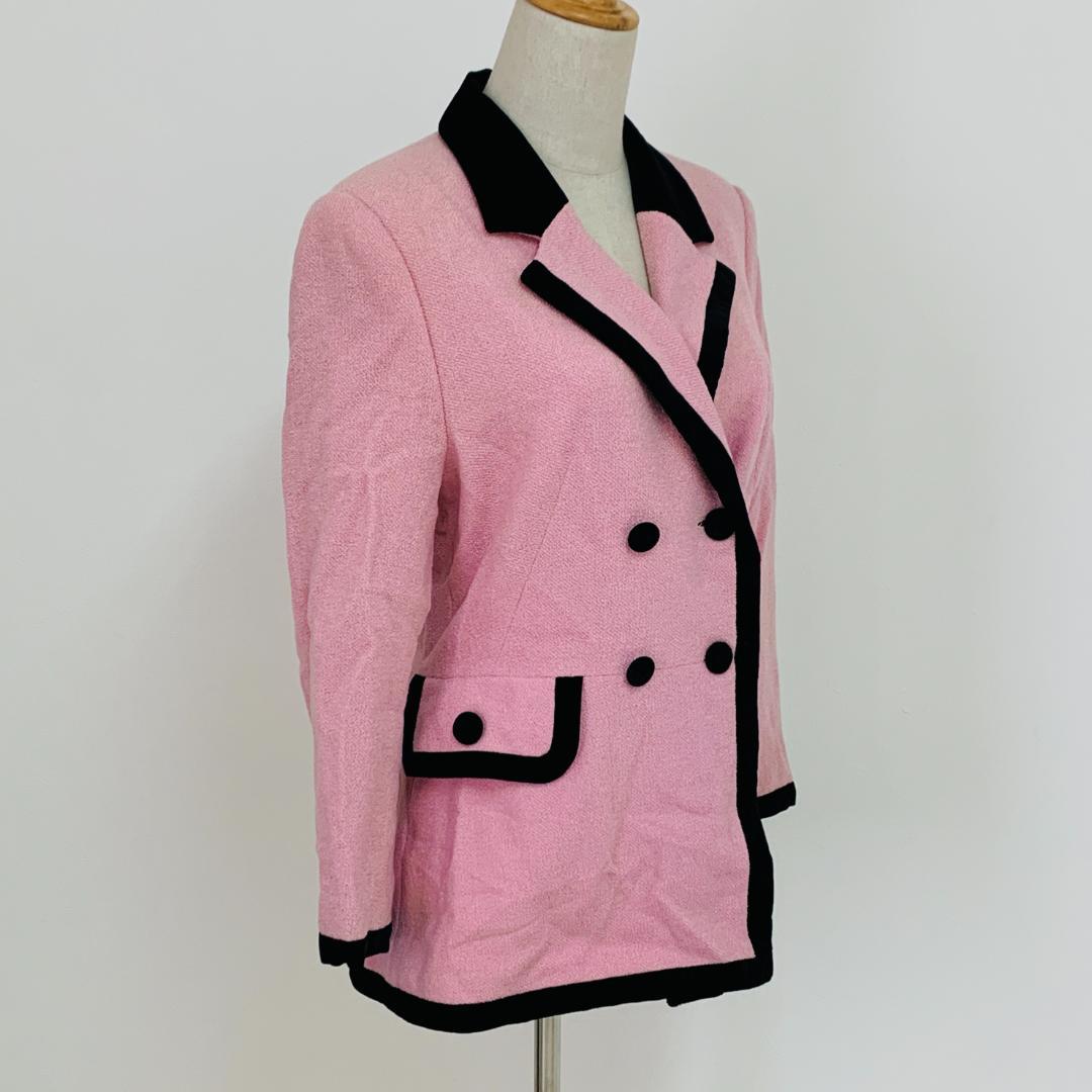 美品 ESCADA エスカーダ ウールジャケット ピンク 40 万能 おしゃれ