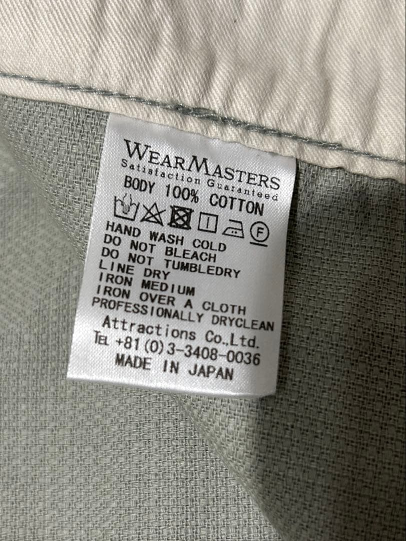 WEARMASTERS アトラクションズ トラウザー 34 コットン