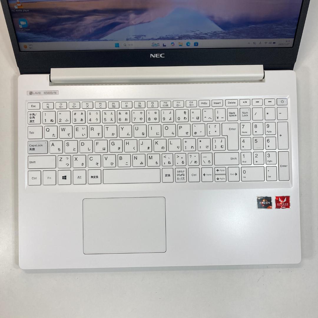 NEC エヌイーシー ノートパソコン Ryzen7 SSD Windows11