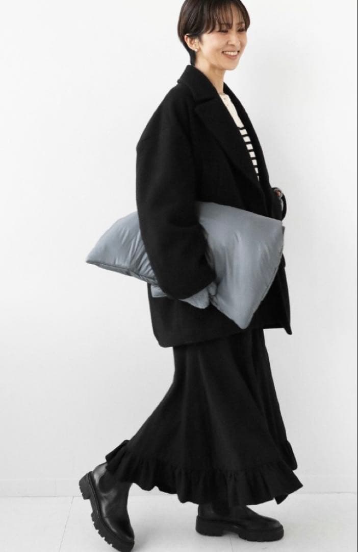 JOURNAL STANDARD relumeビシュウウールPコート ブラック