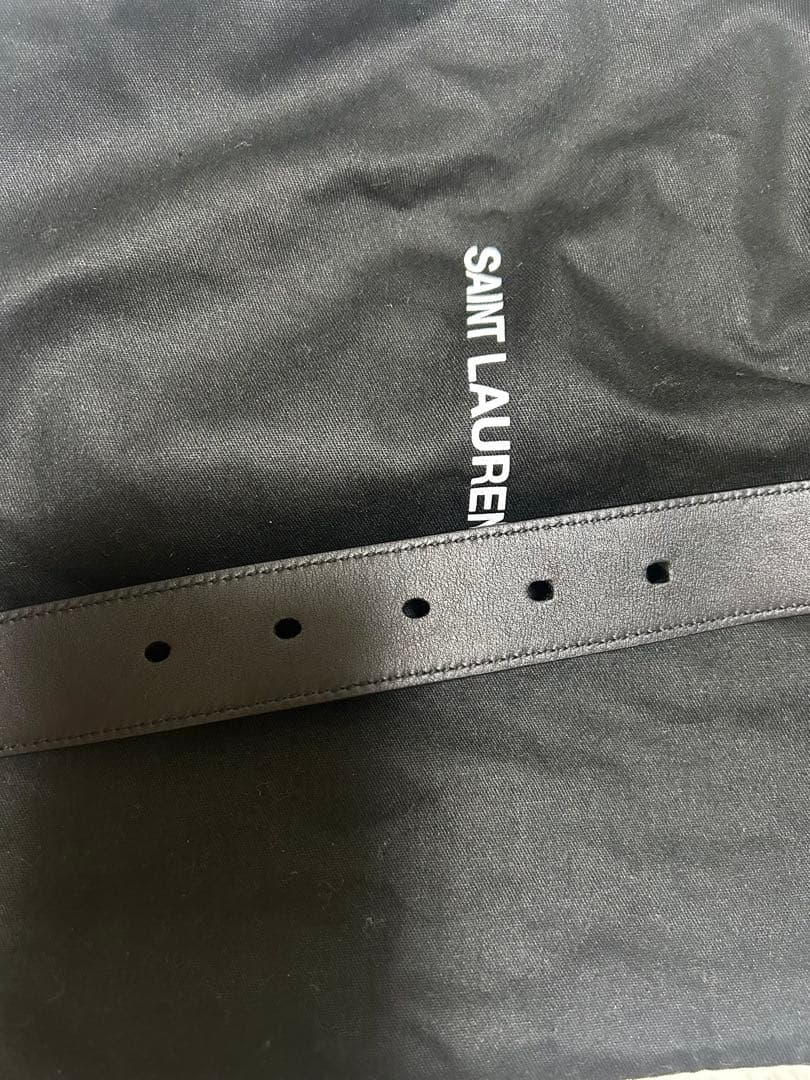 SAINT LAURENT サンローラン ベルト カサンドラロゴ ブラック