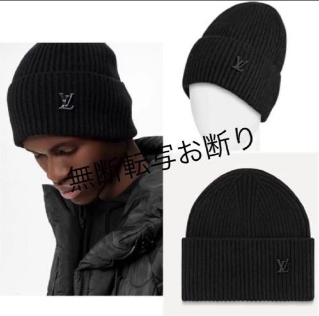 ルイヴィトン☆ニット帽☆ビーニーLVアヘッド1.1☆ブラック