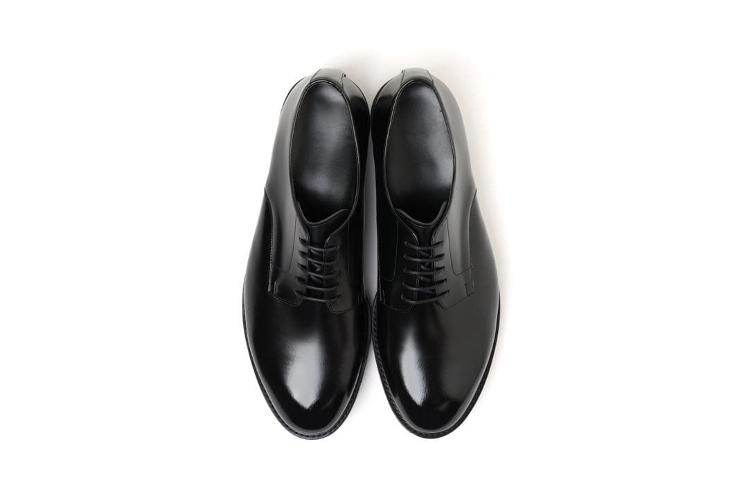 期間値下 6cmUP シークレットシューズ ラウンドトゥ 黒 ADELO 牛革