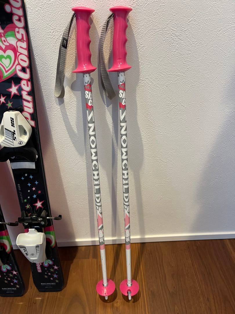 Pure Conscious 子供用スキー板80cm ブーツ16cm ストック