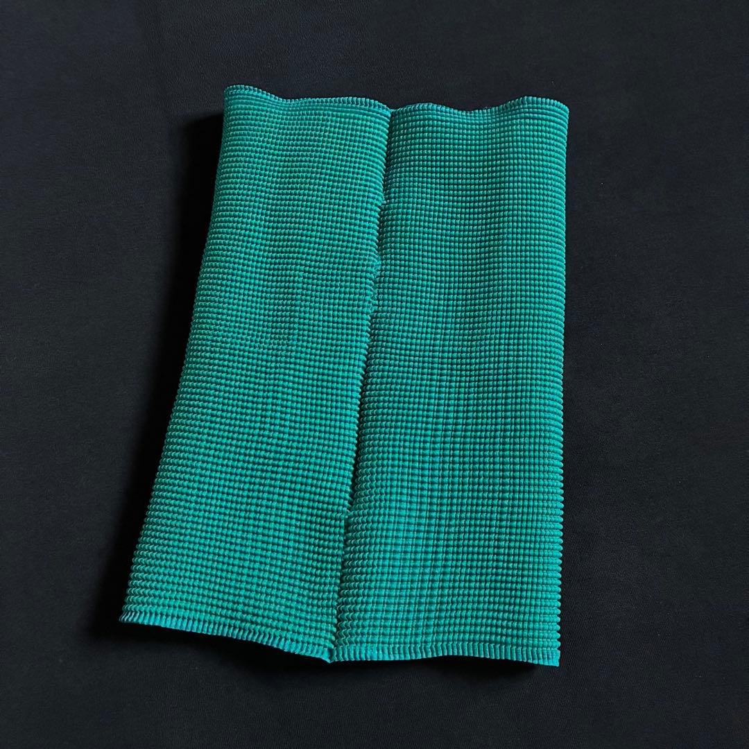 タグ無し商品 PLEATS PLEASE バイカラープリーツスヌード 緑水色