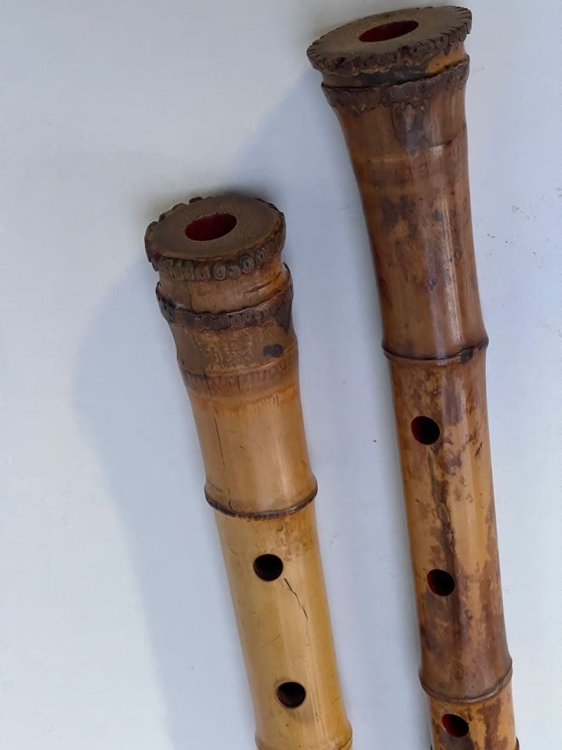 尺八本体 竹製 5穴　松下深水　2本