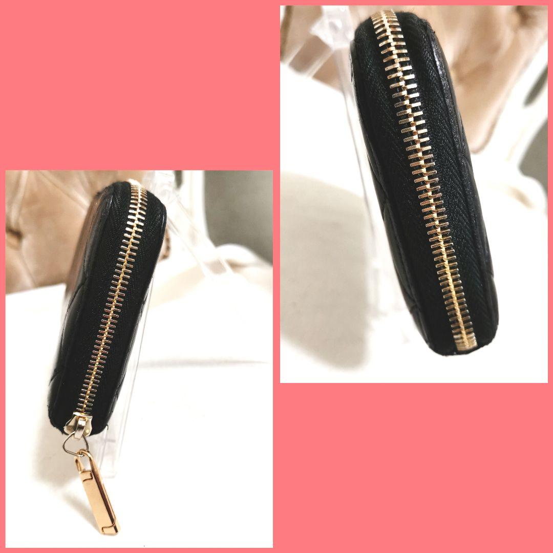 チョコ!シャネルCHANELラウンドファスナー長財布ココマーク黒マトラッセ