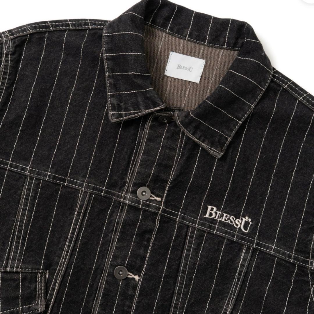 blessu デニムジャケットBU stripe denim jacket