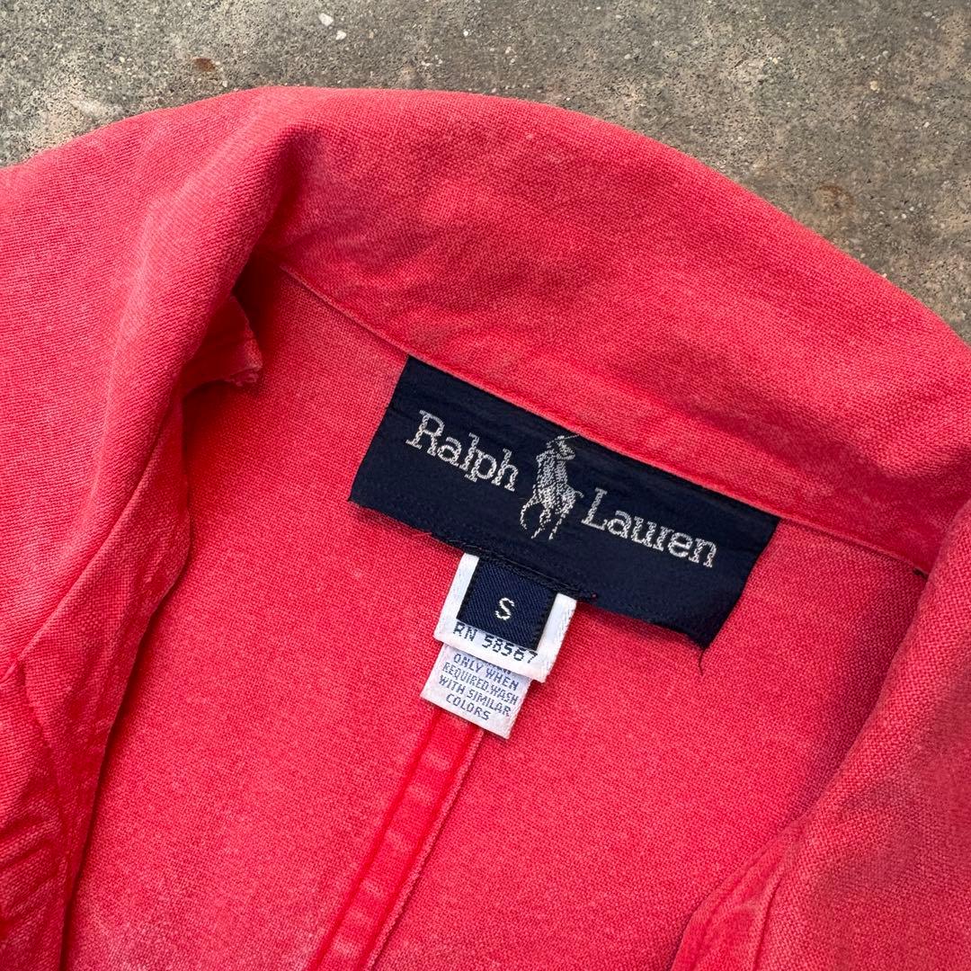 80s RALPH LAUREN コットンダック　カバーオール　ショールカラー