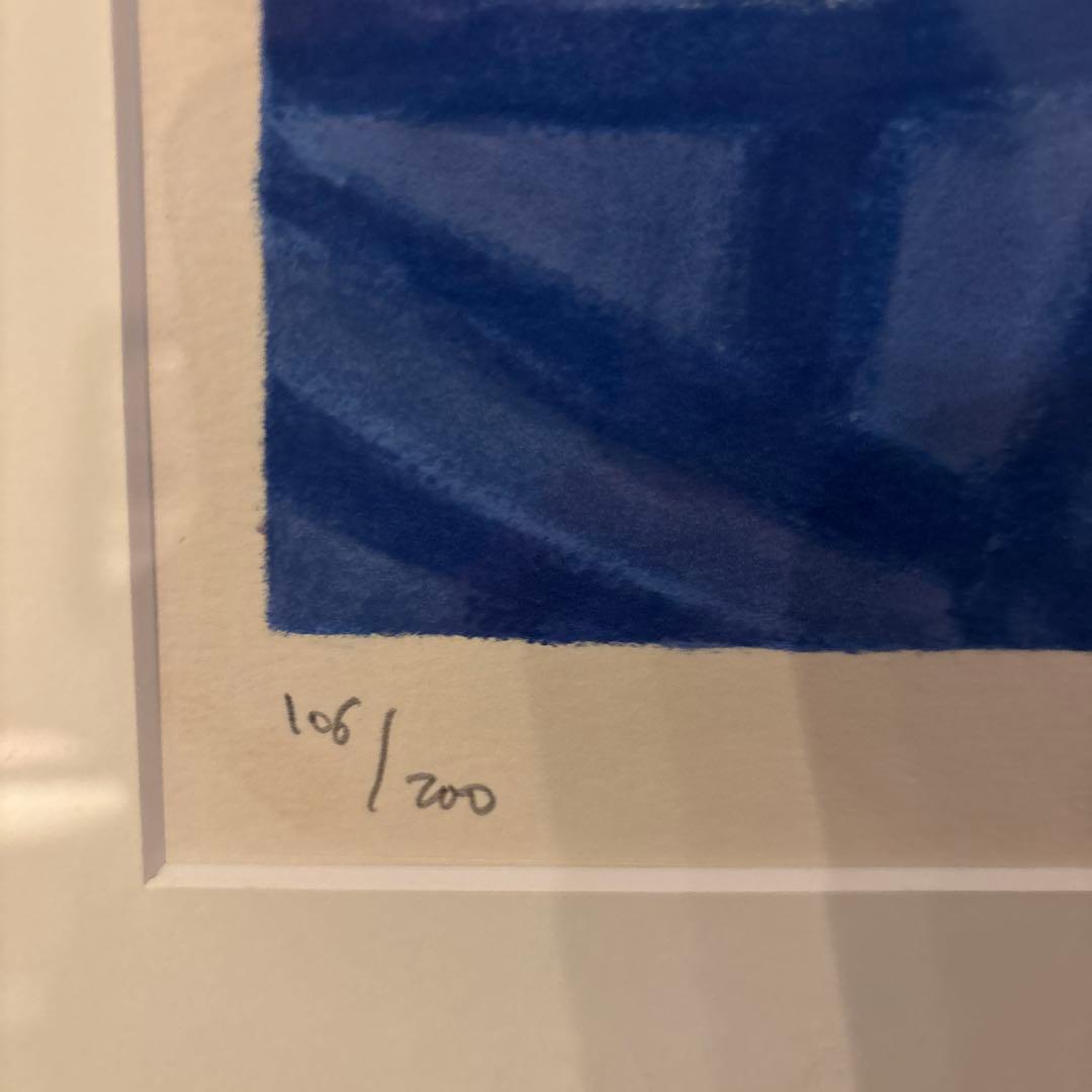 版画　ヴィギュド　青い基調の青い花々　106/200