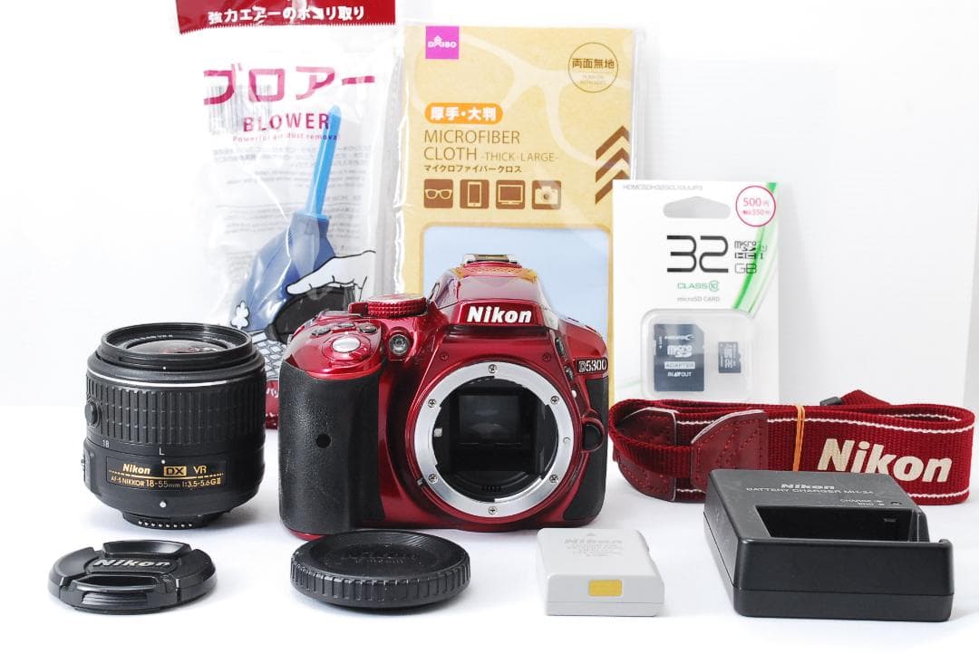 美品❤希少なレッド❤Nikon D5300 Wi-Fi機 スマホ転送