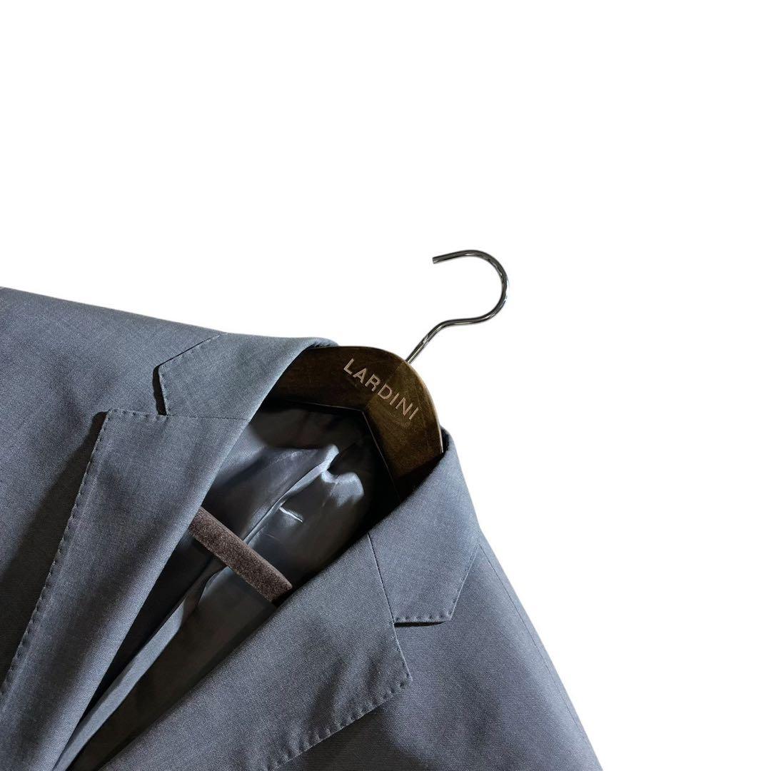 ヒューゴボス　スーツ　セットアップ　ビジネス　ピークドラペル　グレー