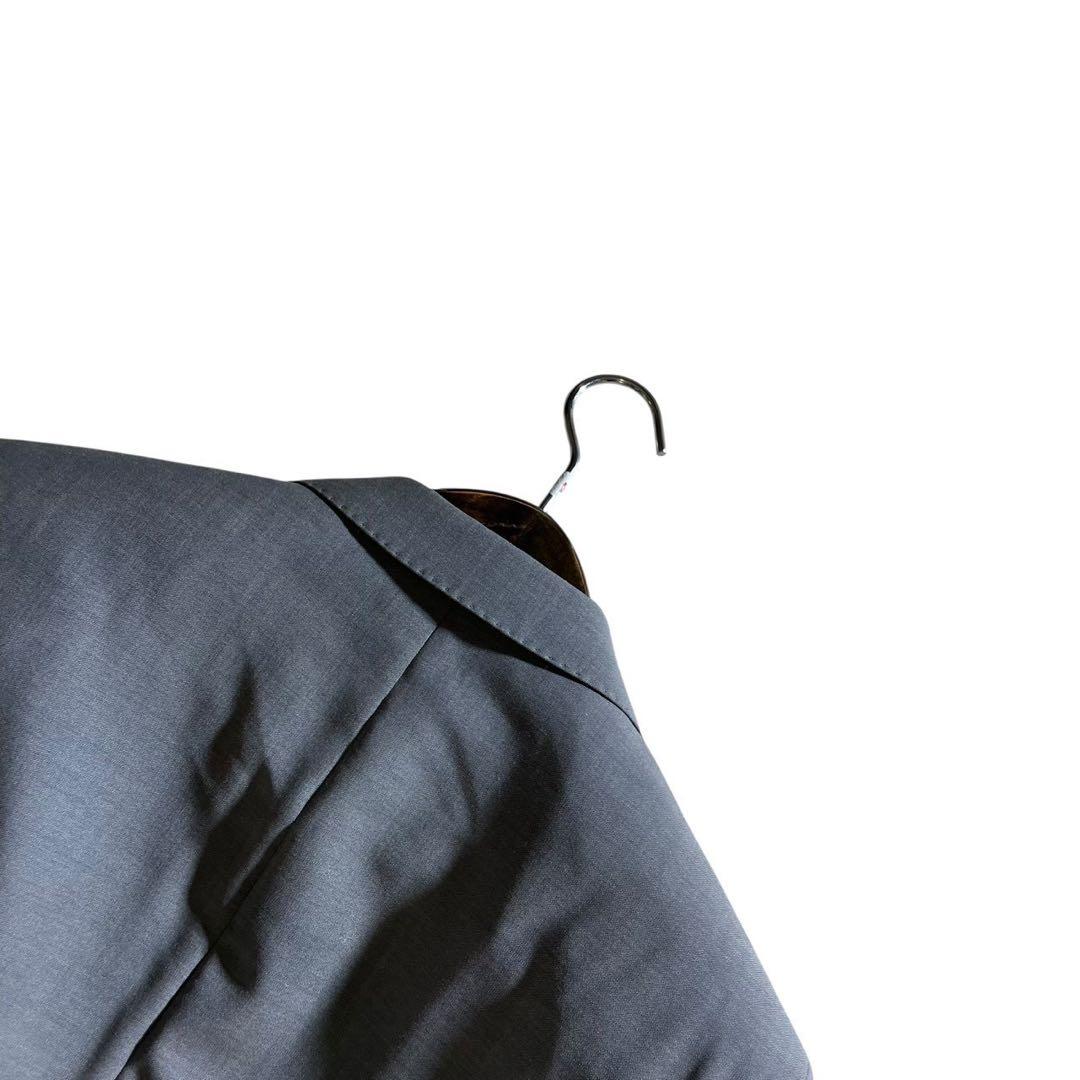 ヒューゴボス　スーツ　セットアップ　ビジネス　ピークドラペル　グレー