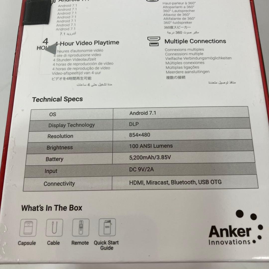 A2D79■Anker Nebula Capsule 小型モバイルプロジェクター