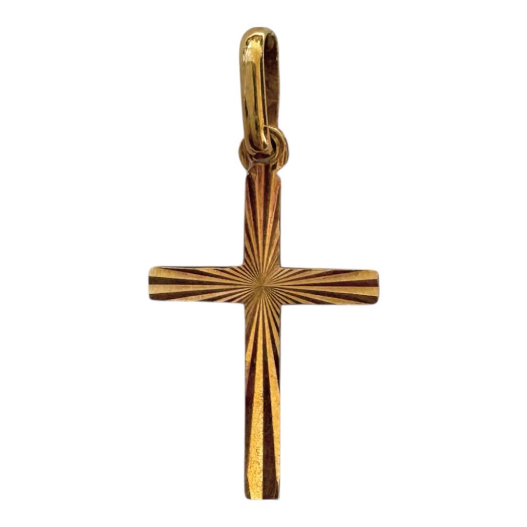 K18 18金 ペンダントトップ クロスモチーフ 十字架
