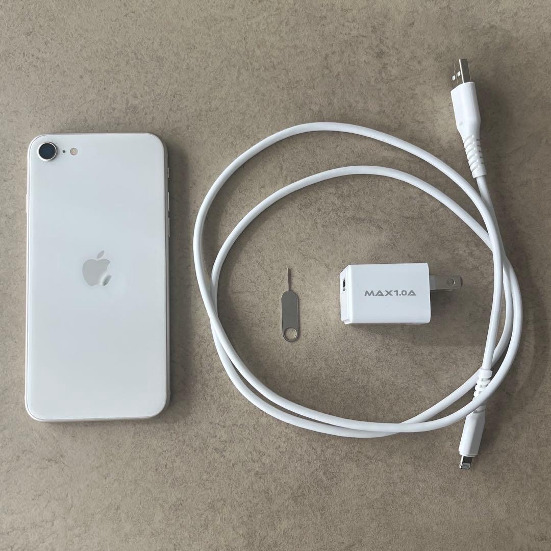 iPhoneSE第3世代 純正バッテリー100% ホワイト64GB SIMフリー