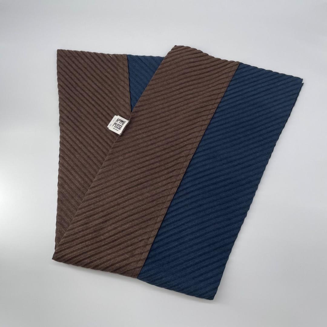 11511✨美品✨HOMME PLISSE バイカラー ストール マフラー