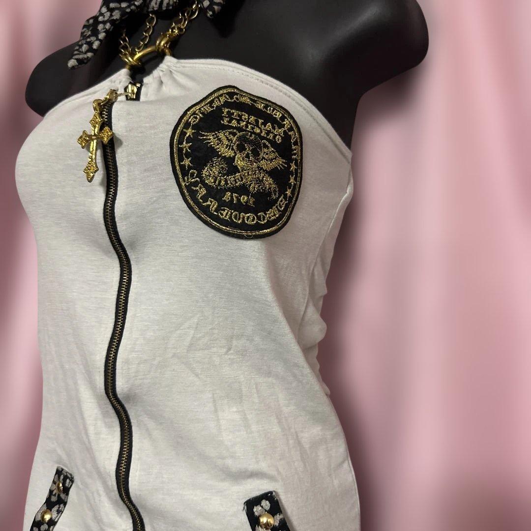 未使用　d.i.a ノースリーブミニワンピース レオパード柄