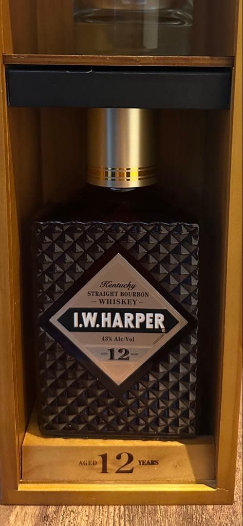 ＩＷハーパー 12年 43度 正規 木箱/グラス付　43度 750ml 希少