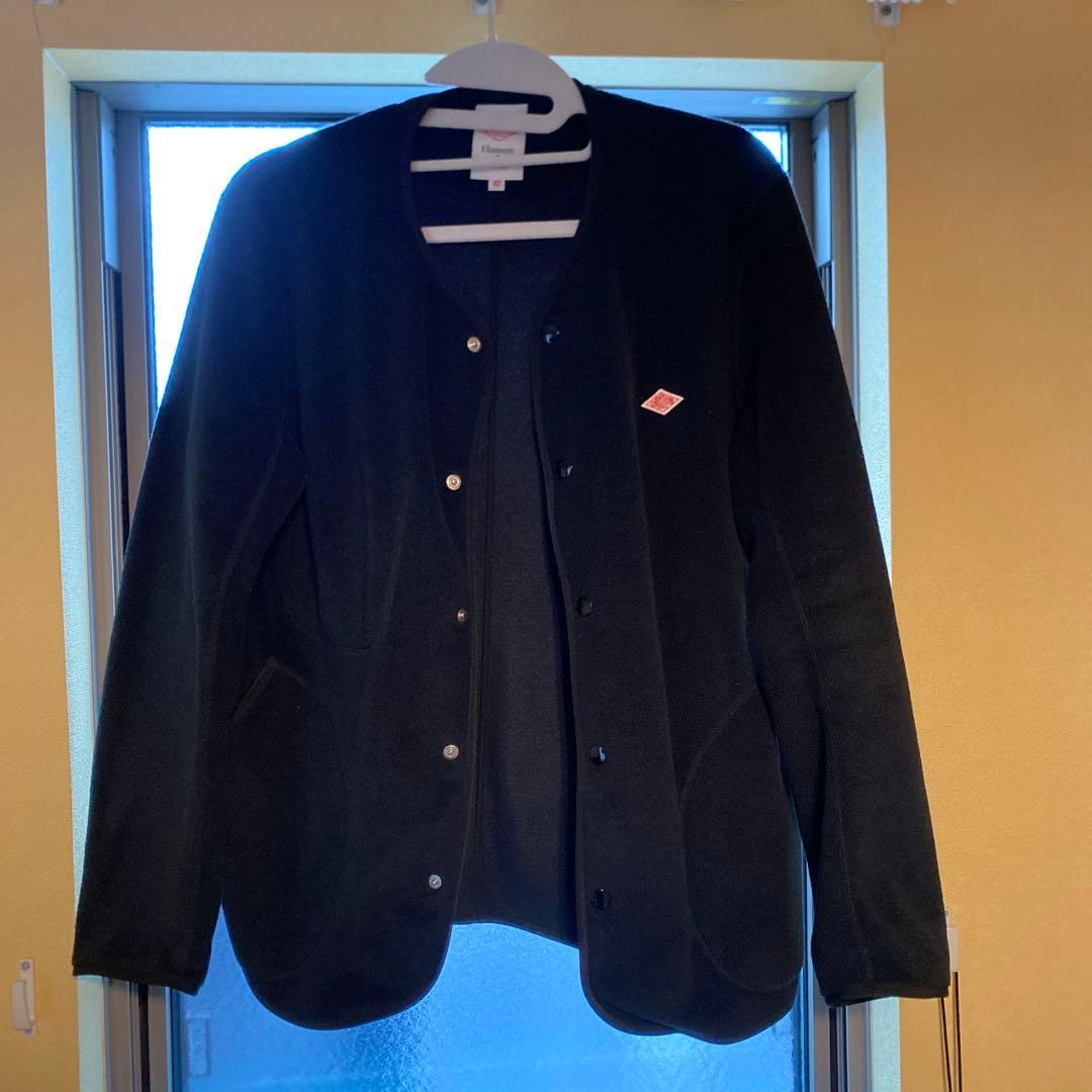 DANTON ノーカラーフリースジャケット サイズ42 黒