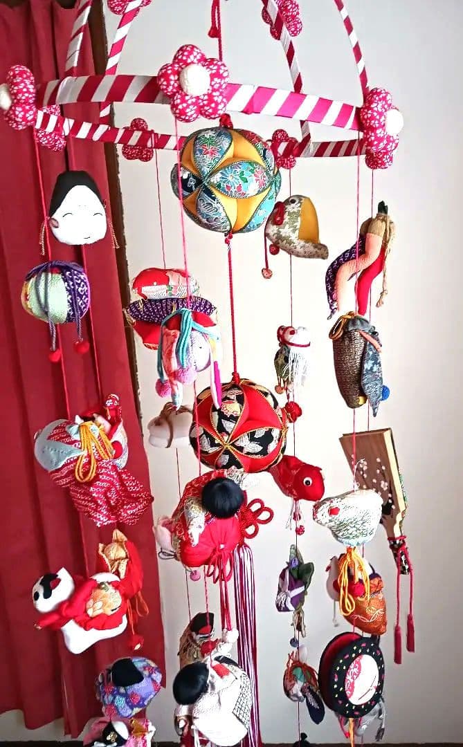 【寒波見舞いセール】雛人形　つるし雛　女児　手作り　豪華　7段×7列の49個