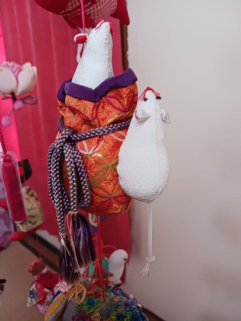 【寒波見舞いセール】雛人形　つるし雛　女児　手作り　豪華　7段×7列の49個