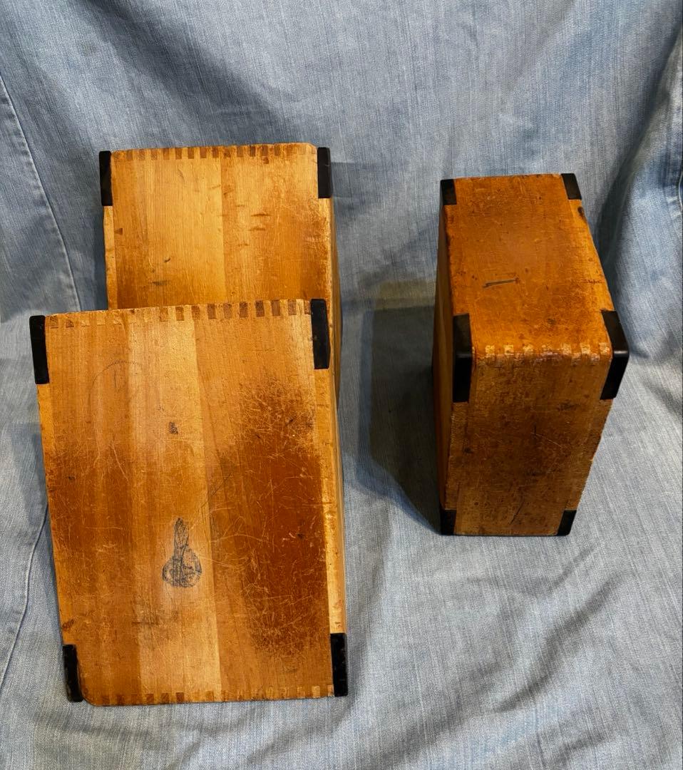 green green 北欧 ビンテージ 木製 積み木 3つセット