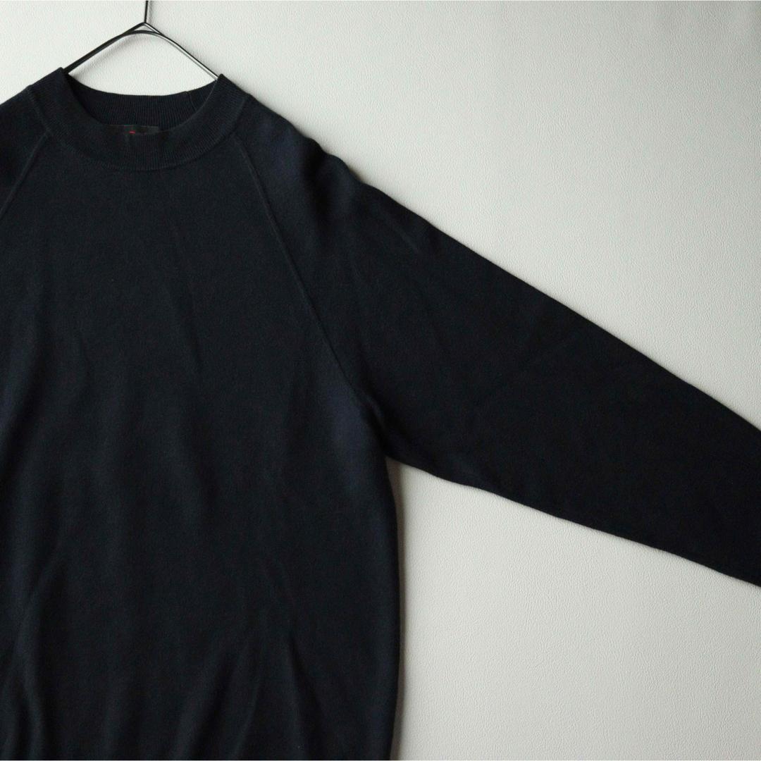 5444【美品】キャバン クルーネックニット ラグランスリーブ コットンカシミヤ