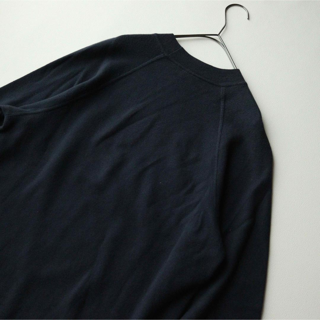 5444【美品】キャバン クルーネックニット ラグランスリーブ コットンカシミヤ