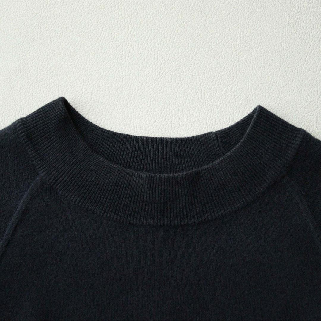 5444【美品】キャバン クルーネックニット ラグランスリーブ コットンカシミヤ