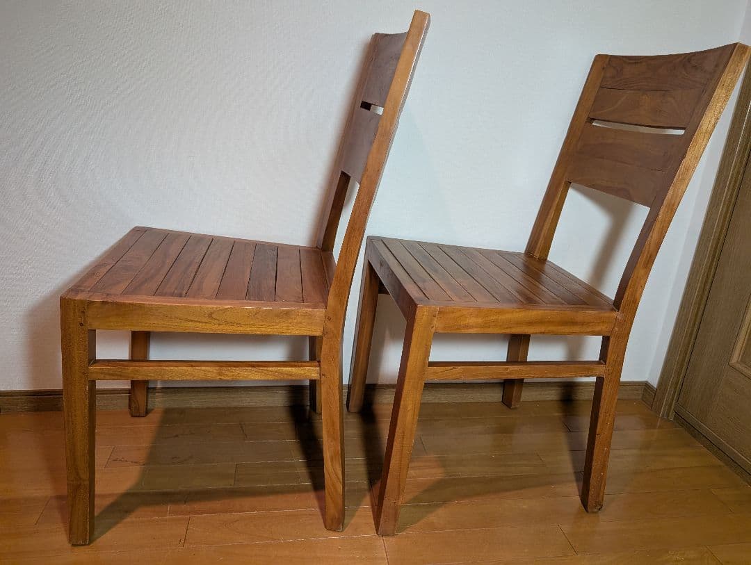 《送料込》オールド家具無垢材ハイバックダイニングチェア ウォールナットいす