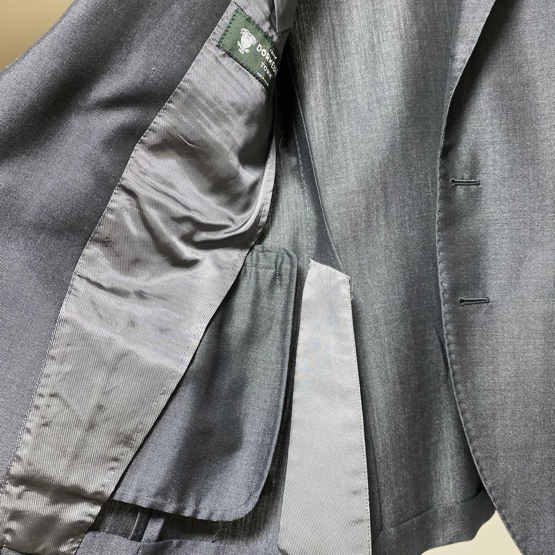 トゥモローランド　DORMEUIL ダークグレー ビジネススーツ