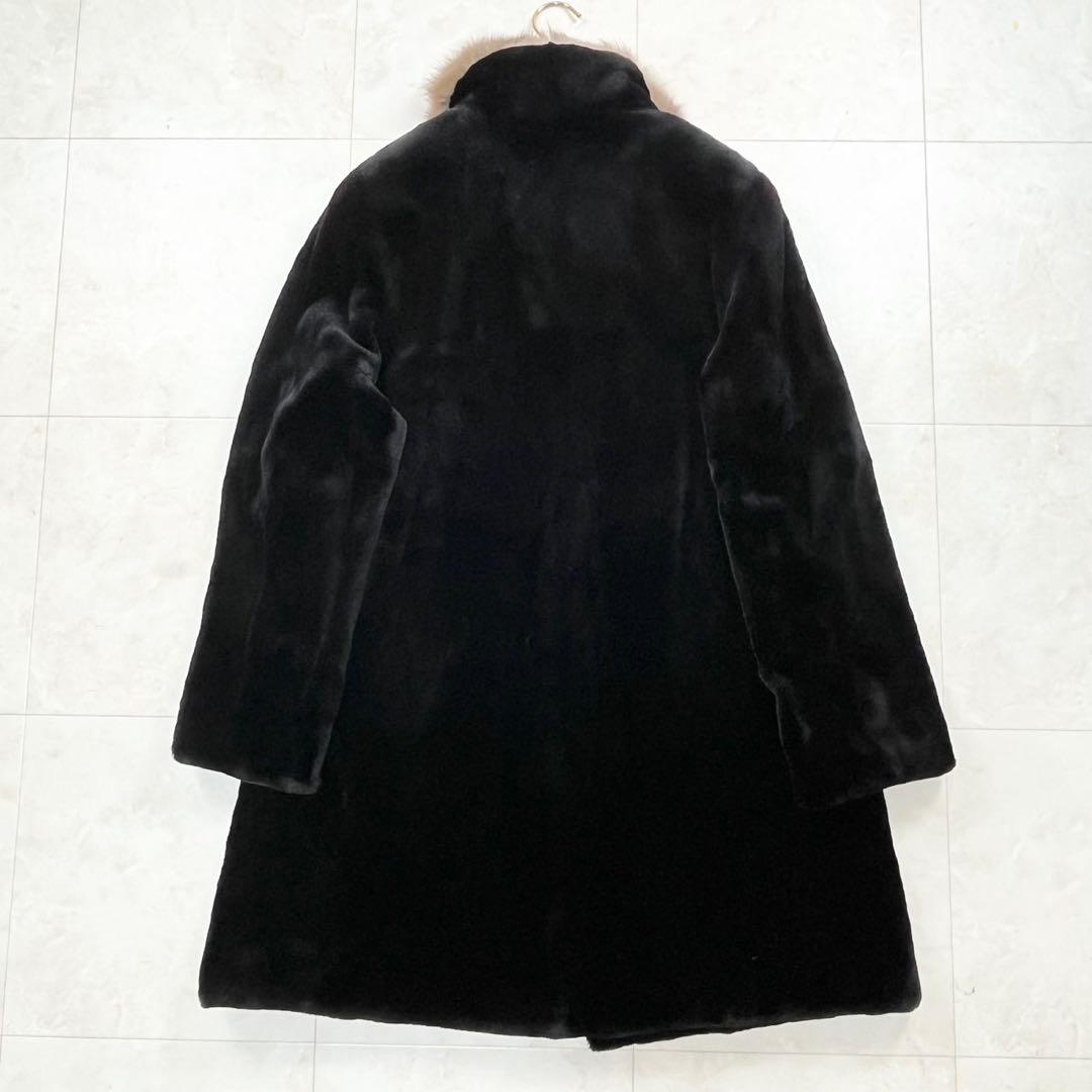 【美品】EMBA ロシアンセーブル&シェアードミンク ファーコート サイズF