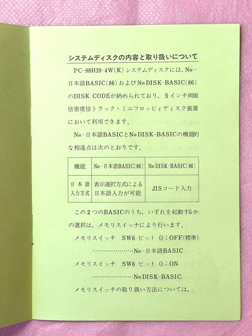 PC-9801F2 N88-日本語BASIC(86) システムディスク