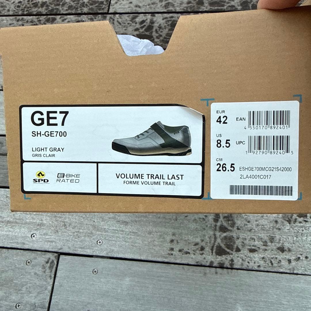 SHIMANO GE7 シューズ 42 ライトグレー