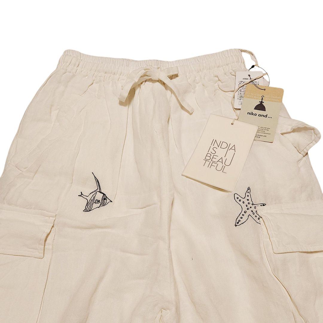 【未使用タグ付美品】INDIA IS BEAUTIFUL イージーカーゴパンツ