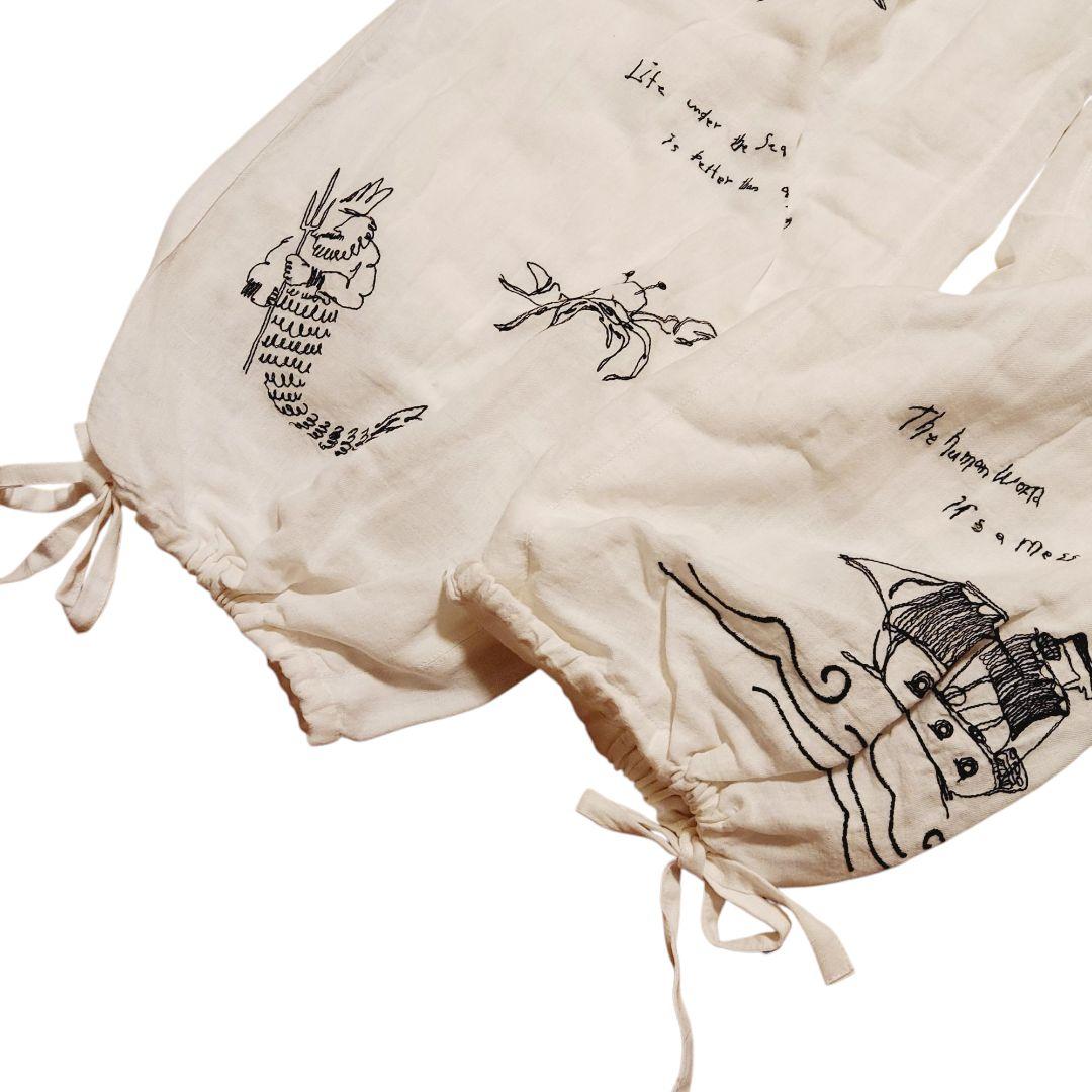 【未使用タグ付美品】INDIA IS BEAUTIFUL イージーカーゴパンツ