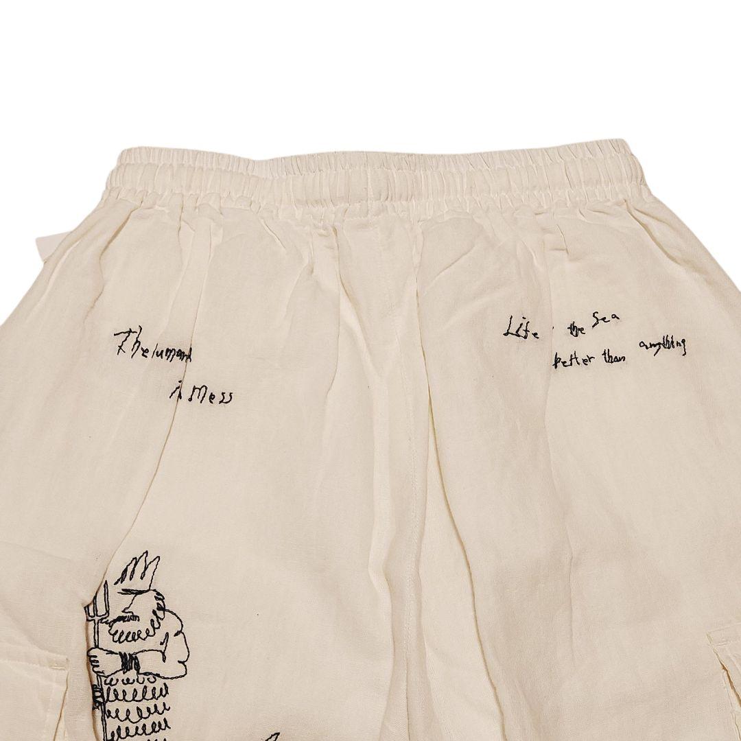 【未使用タグ付美品】INDIA IS BEAUTIFUL イージーカーゴパンツ