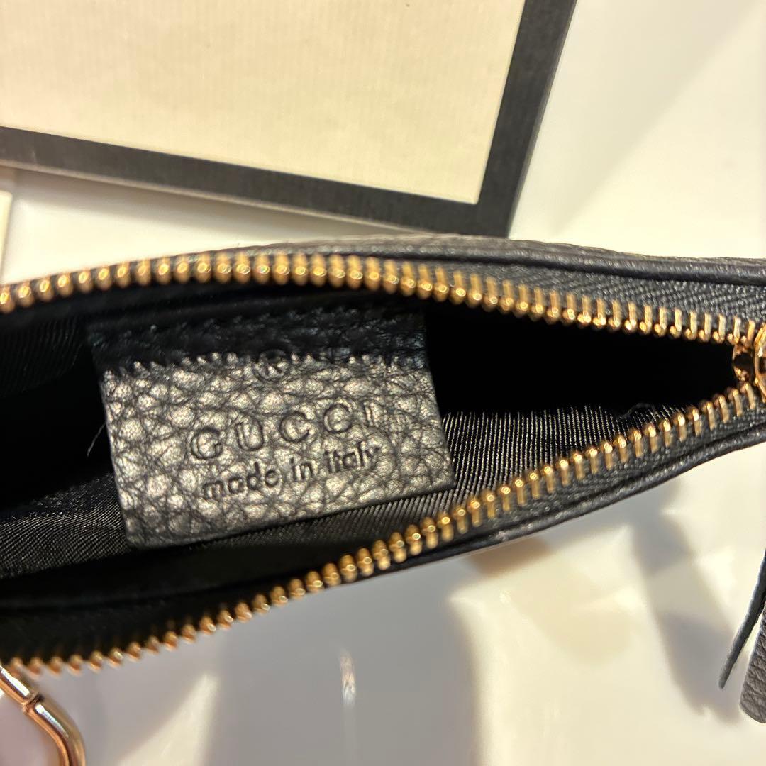 GUCCI グッチ ソーホー フリンジ キーポーチ 黒 ブラック 354358
