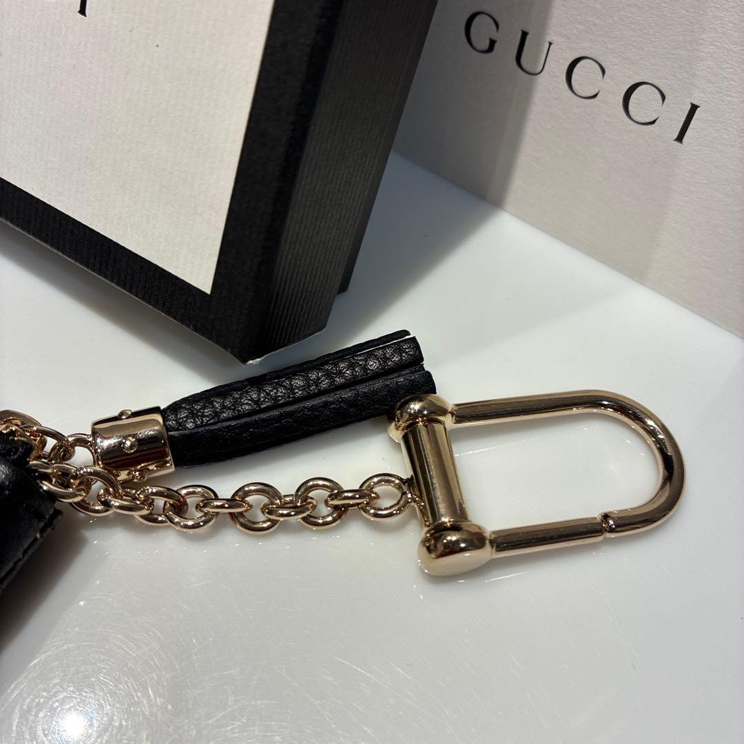 GUCCI グッチ ソーホー フリンジ キーポーチ 黒 ブラック 354358