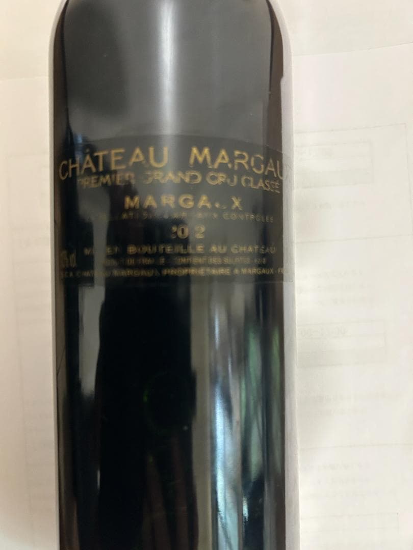 【希少・正規品】シャトー・マルゴー 2012　格付第1級・フルボトル未開栓